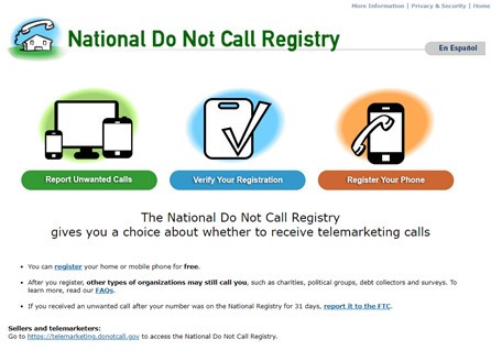 national do not call registry